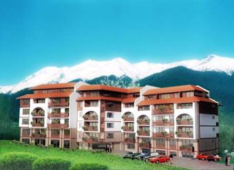 Near ski lift station, resort Bansko