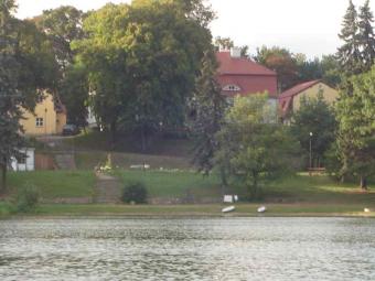 Island with an old mansion Western Poland