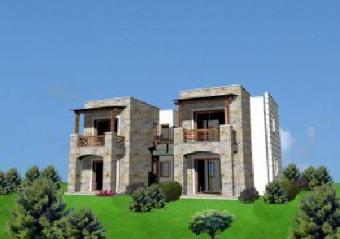 two-storey blocks of 4 apartment Bodrum