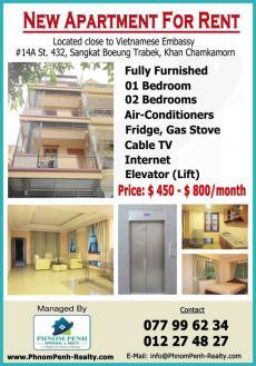 New Apartment for Rent Phnom Penh