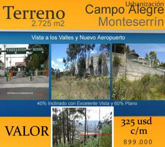 TERRENO EN VENTA CAMPO ALEGRE Quito