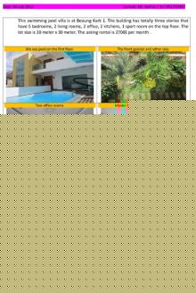 Swimming pool villa for rent Phnom Penh