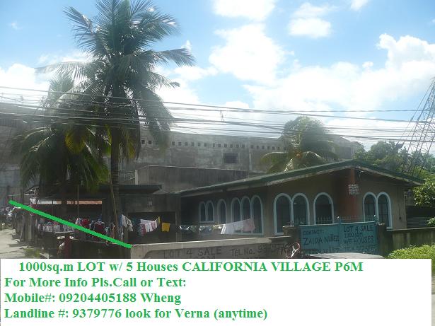 1000sq.m LOT w/ 5 houses  P6M Quezon City