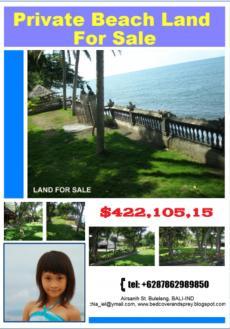 Private Beach Land For Sale Kecamatan Buleleng