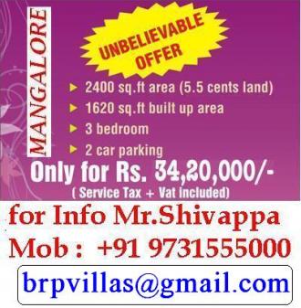 VILLA  OFFER M`LORE(M:9731555000 Mangalore