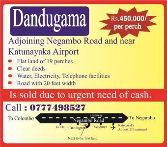 Dandugama Land For Sale (Urgent) Dandugama