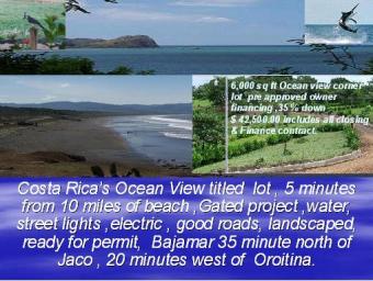 COSTA RICA OCEAN VIEW LOTS Baj Mar Jaco