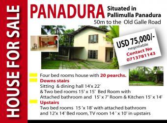 two story house in 20p land Panadura