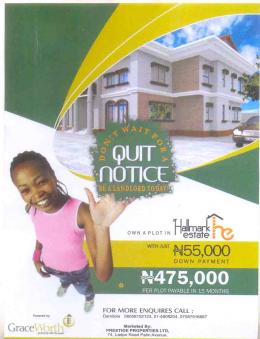 HALLMARK ESTATE (OFADA)PAP Lagos Ogun State