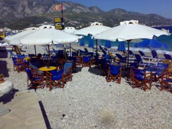 beach bar cafe greece Samos
