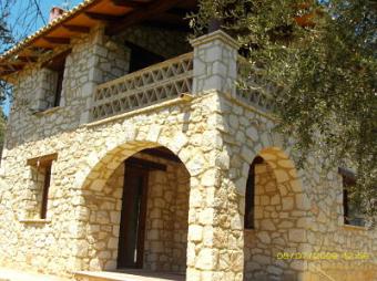 The front left side of the house Zakynthos