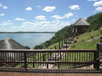 Bilene Lagoon view stands Bilene