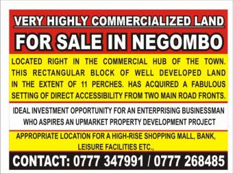 commercialized  land in negombo. Negombo