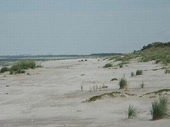 beautiful white sand beach Liepaja