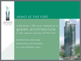 AVANT AT THE FORT GLOBAL Manila