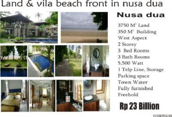 1 beach front vila for sale rg Nusa Dua