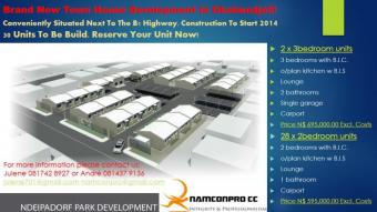 Investment Opportunity Okahandj! Windhoek