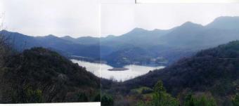 Land overlooking river rijeka Rijeca Crnojevica  Sindjen Village