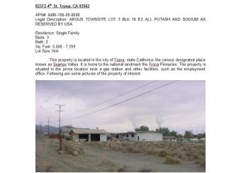 Trona, California, U.S. Searles Valley