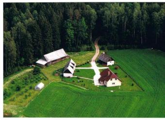 Pictorial farm plant in Latvia Ogres District