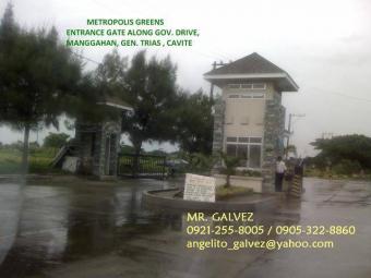 METROPOLIS GREENS LOT FOR SALE Gov. Drive, Gen. Trias, Cavite