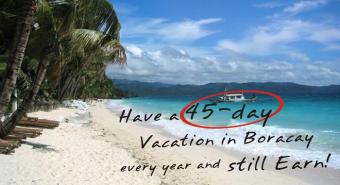HAVE A 45-DAYS VACATION IN BORAC Boracay