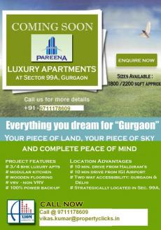 Pareena sec-99A,GGN,9999778639 Gurgaon