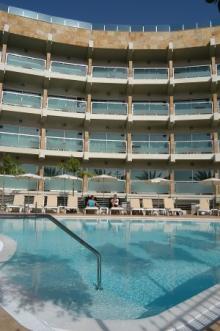 complex at beachfront in canary Barcelona