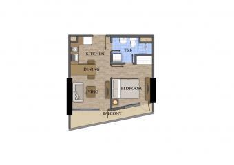 1 Bedroom Condo with Balcony for Quezon City