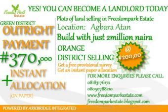 OWN A PLOT OF LAND IN OUR ESTATE Agbara Atan