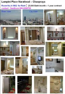 River View Condo for Rent Bangkok